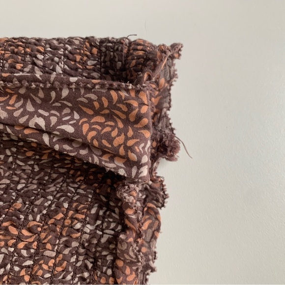 Aerie All Day Printed Smocked Mini Dress Size  Medium Tie Adjustable Straps - Picture 3 of 10